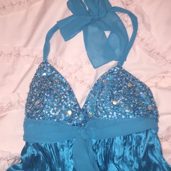 BCBG halter sparkle cocktail dress - Picture 3 of 4